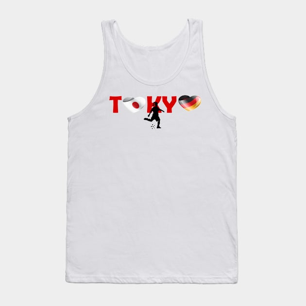 Sports games in Tokyo: Football team from Germany (DE) Tank Top by ArtDesignDE